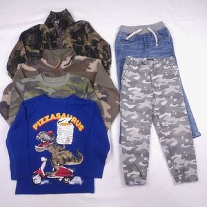 Large Bundle Of Boys Camo Clothes Size 4T